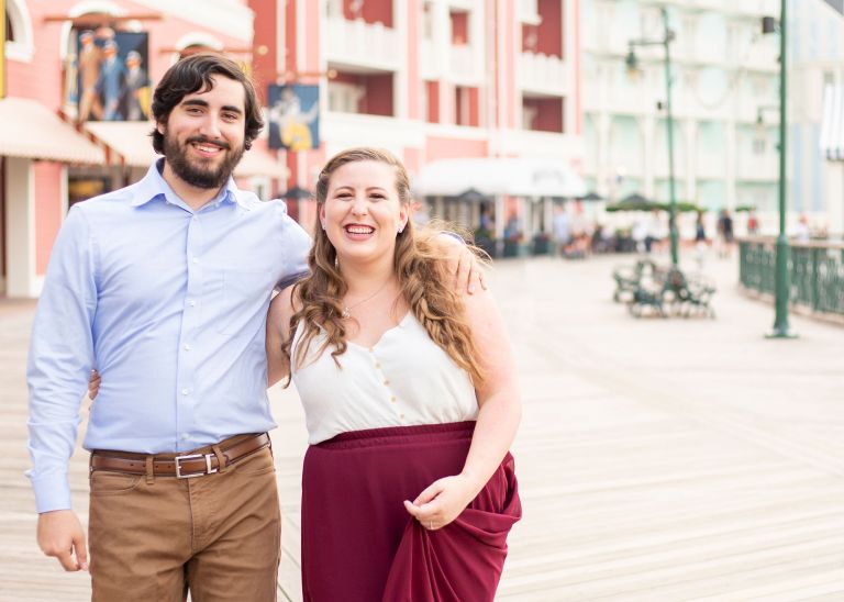Disney's Boardwalk Engagement Photos in Orlando FL