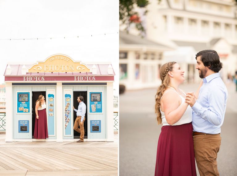 Disney's Boardwalk Engagement Photos in Orlando FL