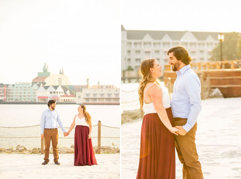 Disney's Boardwalk Engagement Photos in Orlando FL