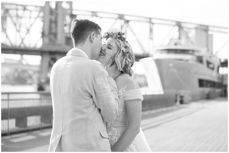 Wedding Portraits at HYATT REGENCY Jacksonville near bridge 